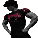 Void Tech Fallen Knight Short Sleeve Compression Ruby front