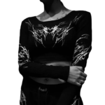 Women’s Diamond Heart Cropped Tops