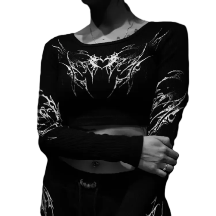 Women’s Diamond Heart Cropped Tops